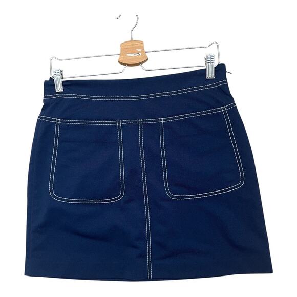 Tory Burch Sport Navy Pique Contrast Skirt Size Medium - Picture 1 of 8